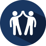 Illustration of two people high-fiving each other